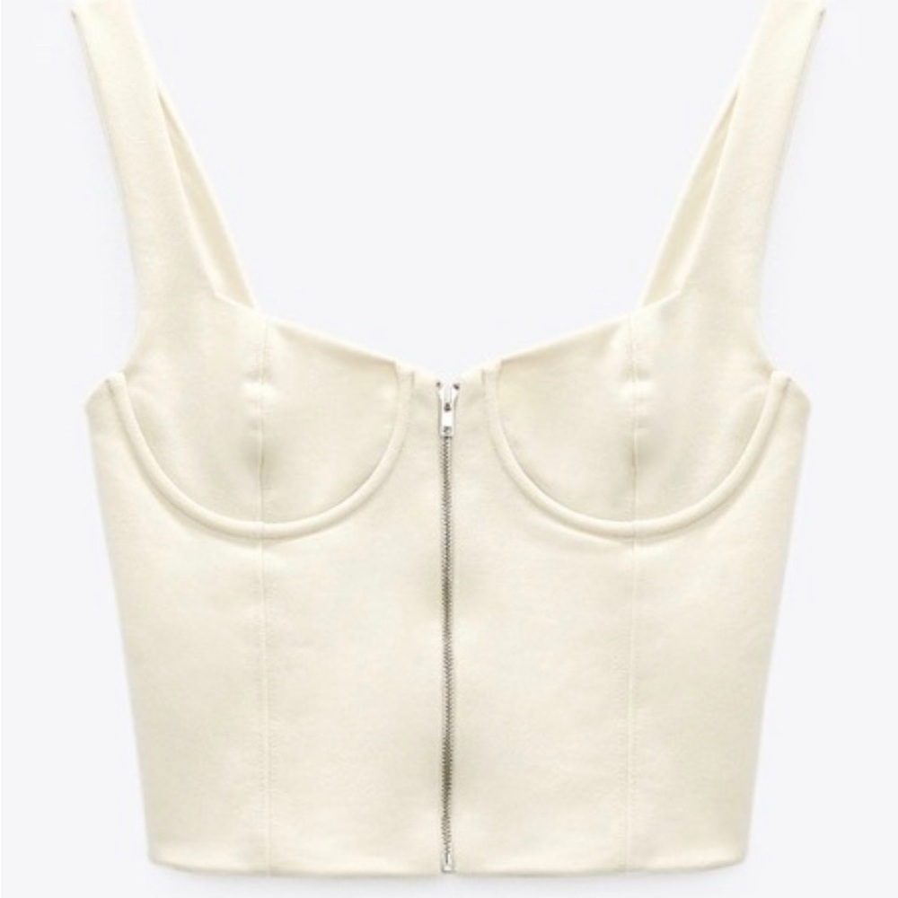 Zara Plush Corset Crop Top